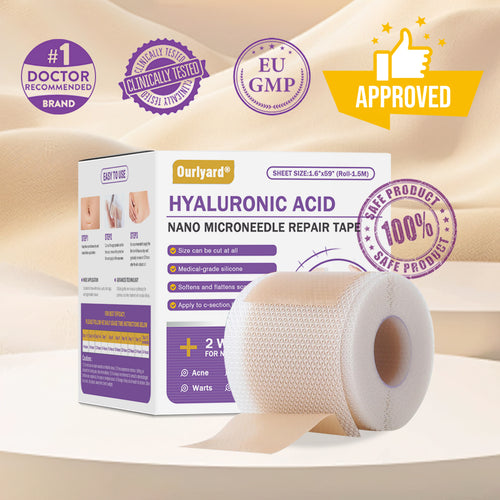 ✅Official Store |Ourlyard® Hyaluronic Acid Nano Microneedle Repair Tape❤️(Treatment of old and new scars, reduction of surgical scars, stretch marks, keloids, acne, burns, warts, dermatomes and varicose veins)